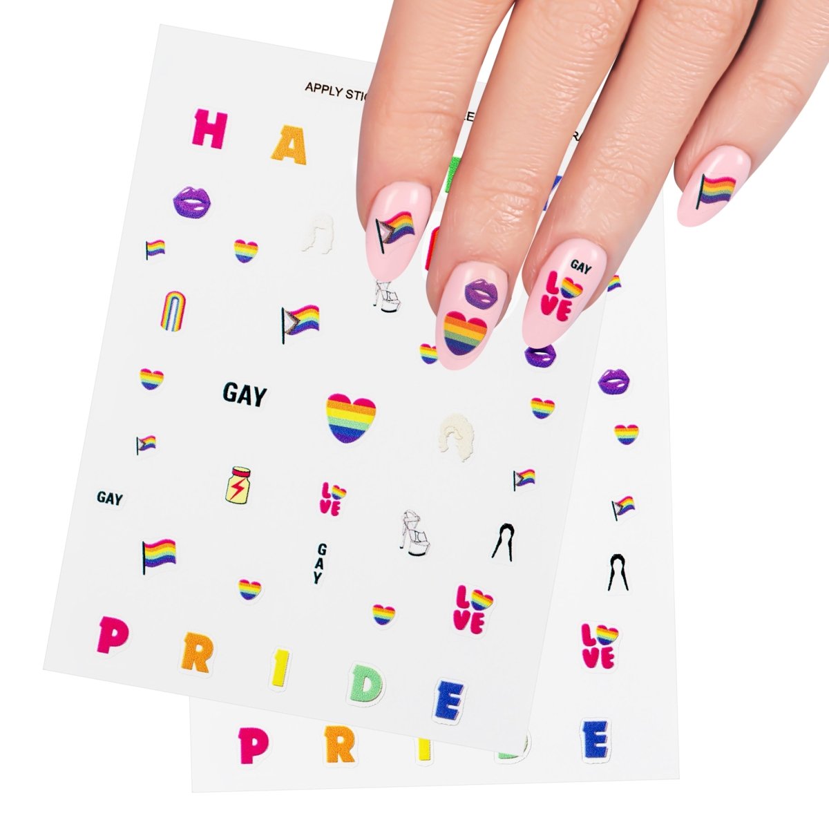 Pride Nail Stickers LGBTQ Owned Andy for Pride